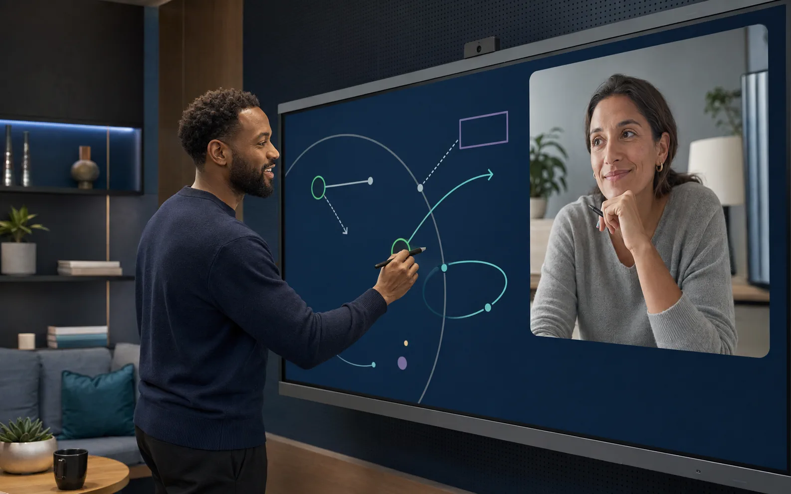 A multilingual live class with independent listening languages